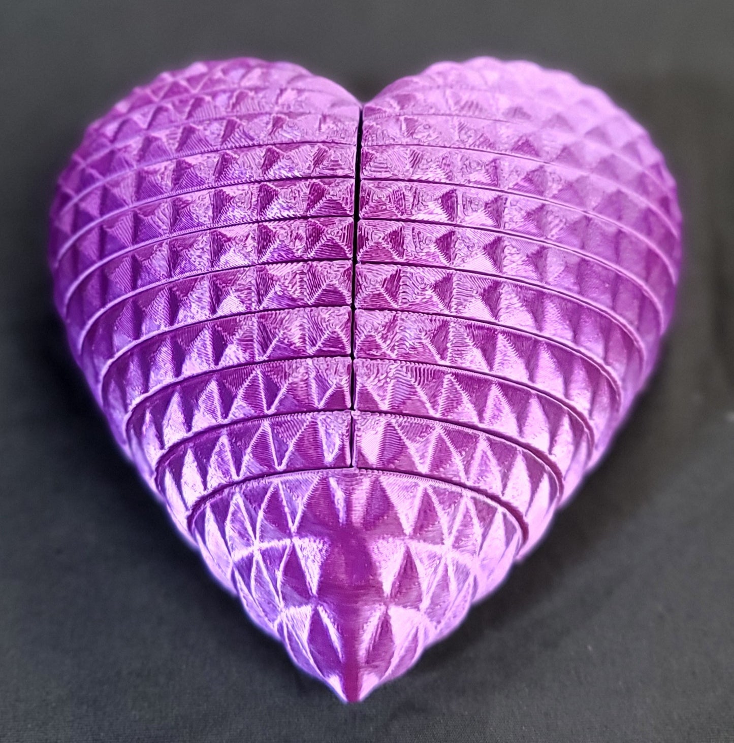 Open Heart Gift Box Silk Purple