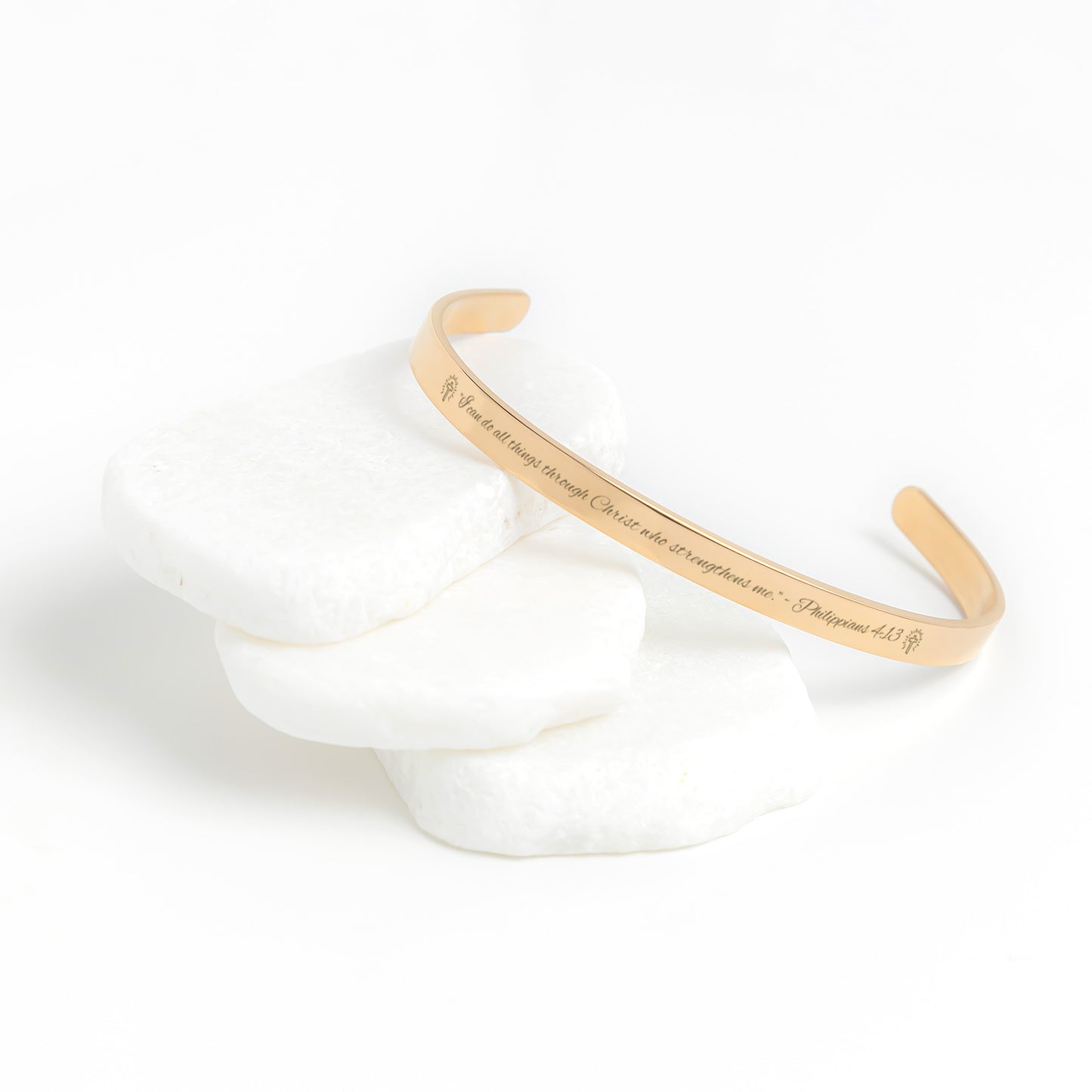 All Things through Christ - cuff bracelet