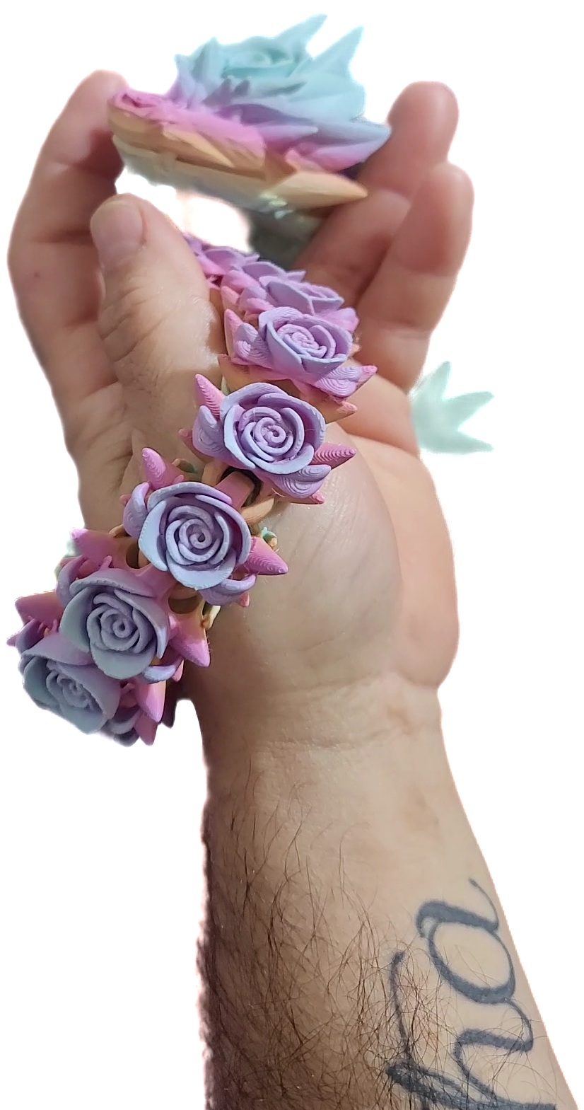 3D printed 20 inch Rainbow Rose Dragon