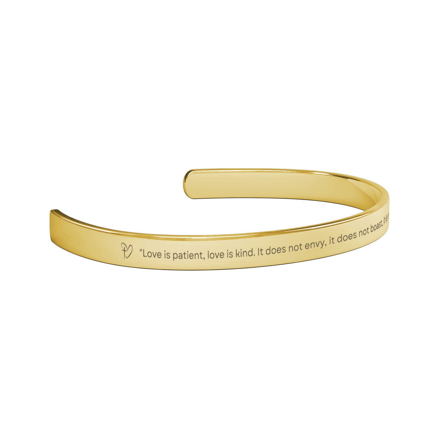 Love is patient - cuff bracelet