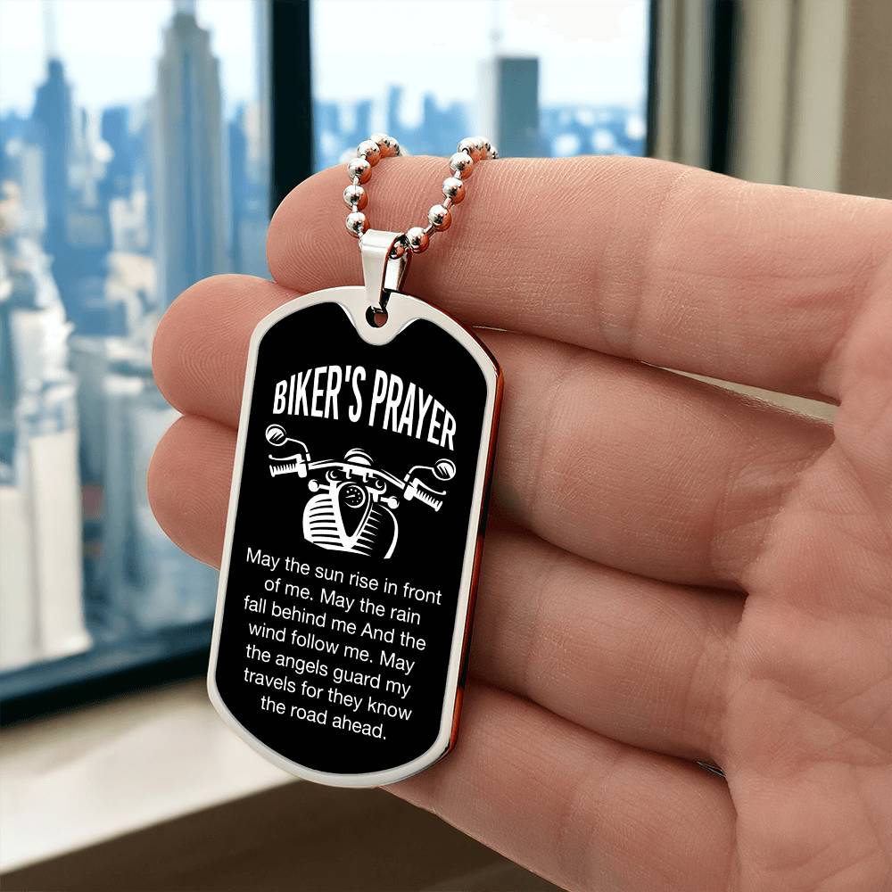Biker's Prayer-Dog Tag