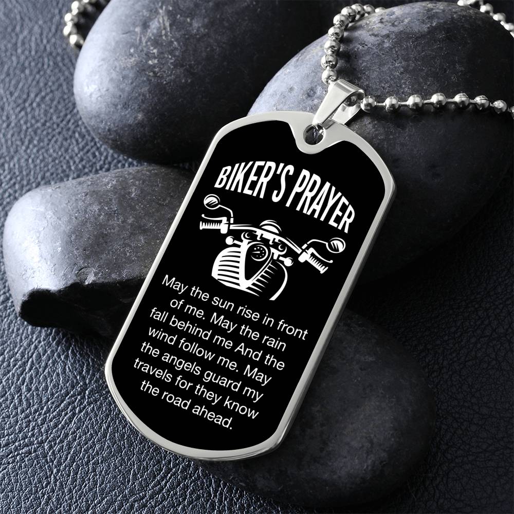 Biker's Prayer-Dog Tag