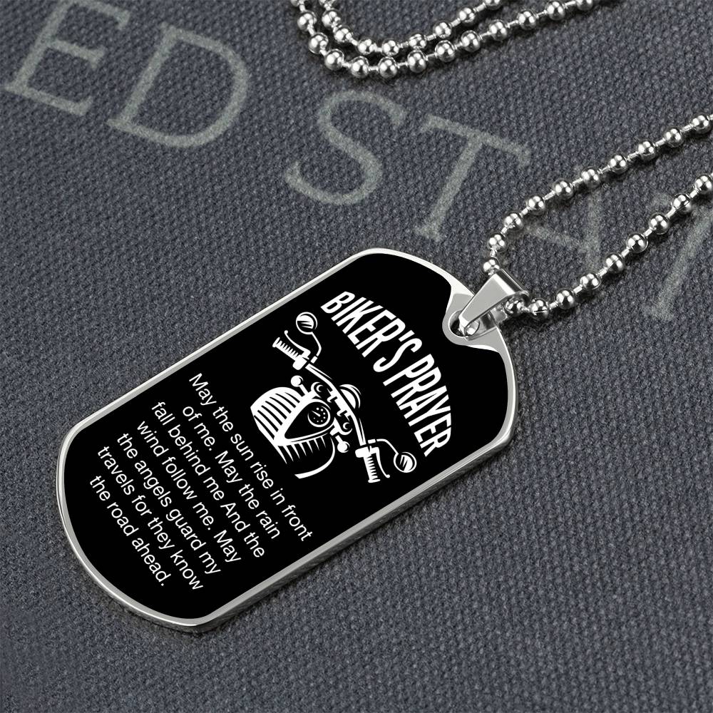 Biker's Prayer-Dog Tag