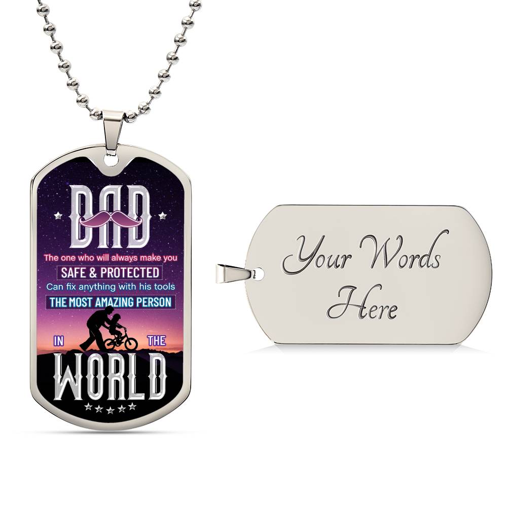 Dad can fix anything - Dog Tag