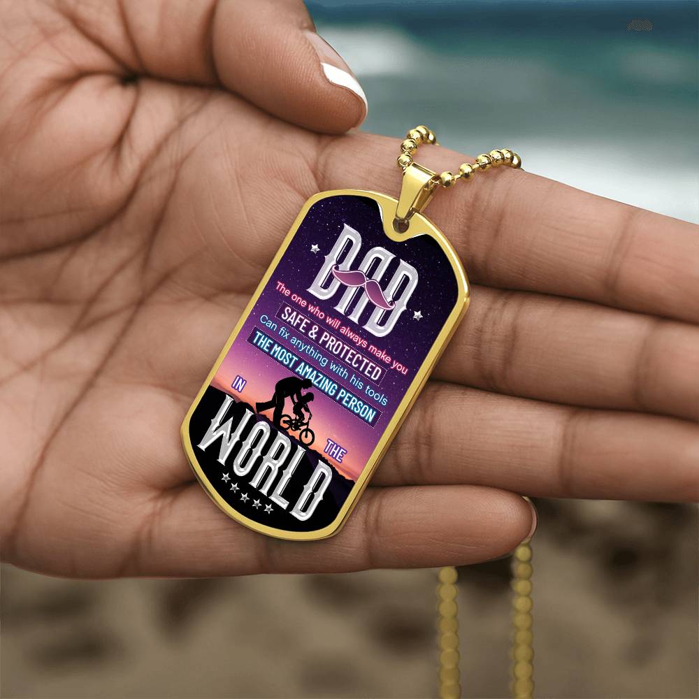Dad can fix anything - Dog Tag