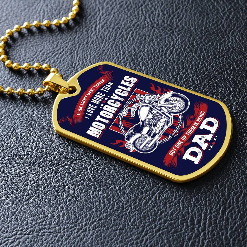 Motorcycle Dad - Dog Tag