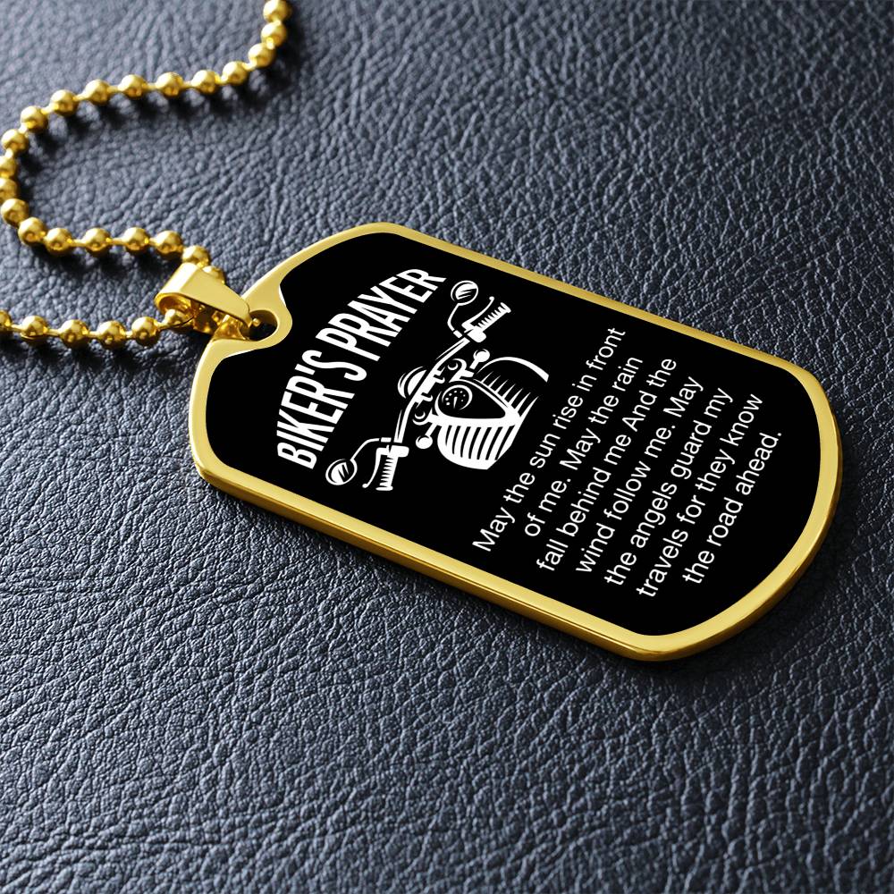 Biker's Prayer-Dog Tag