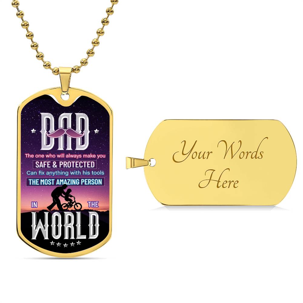 Dad can fix anything - Dog Tag