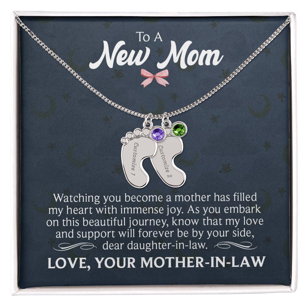 A New Mom - Birthstone Necklace