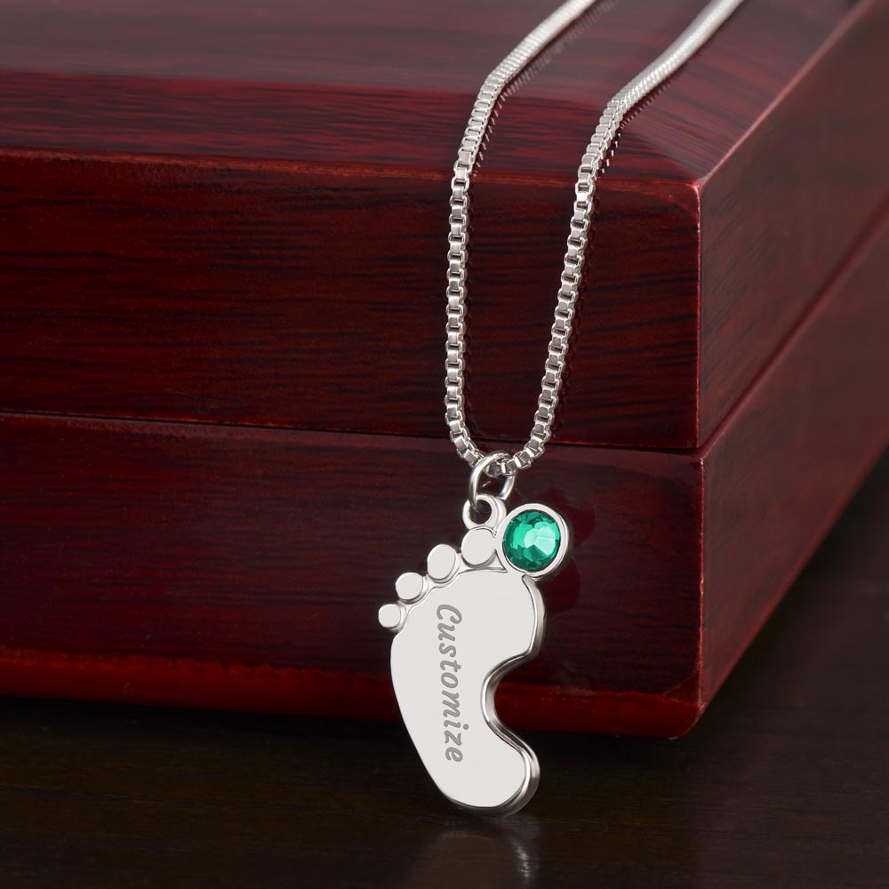 A New Mom - Birthstone Necklace