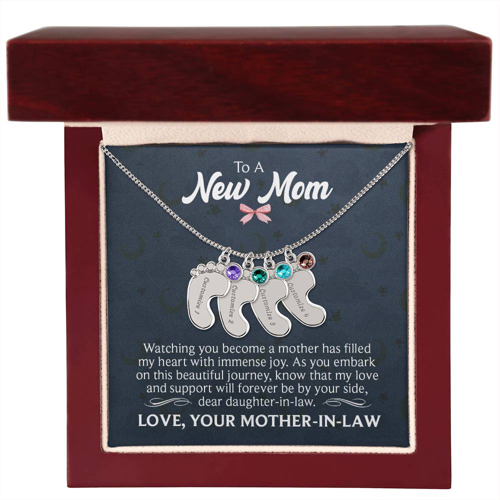 A New Mom - Birthstone Necklace