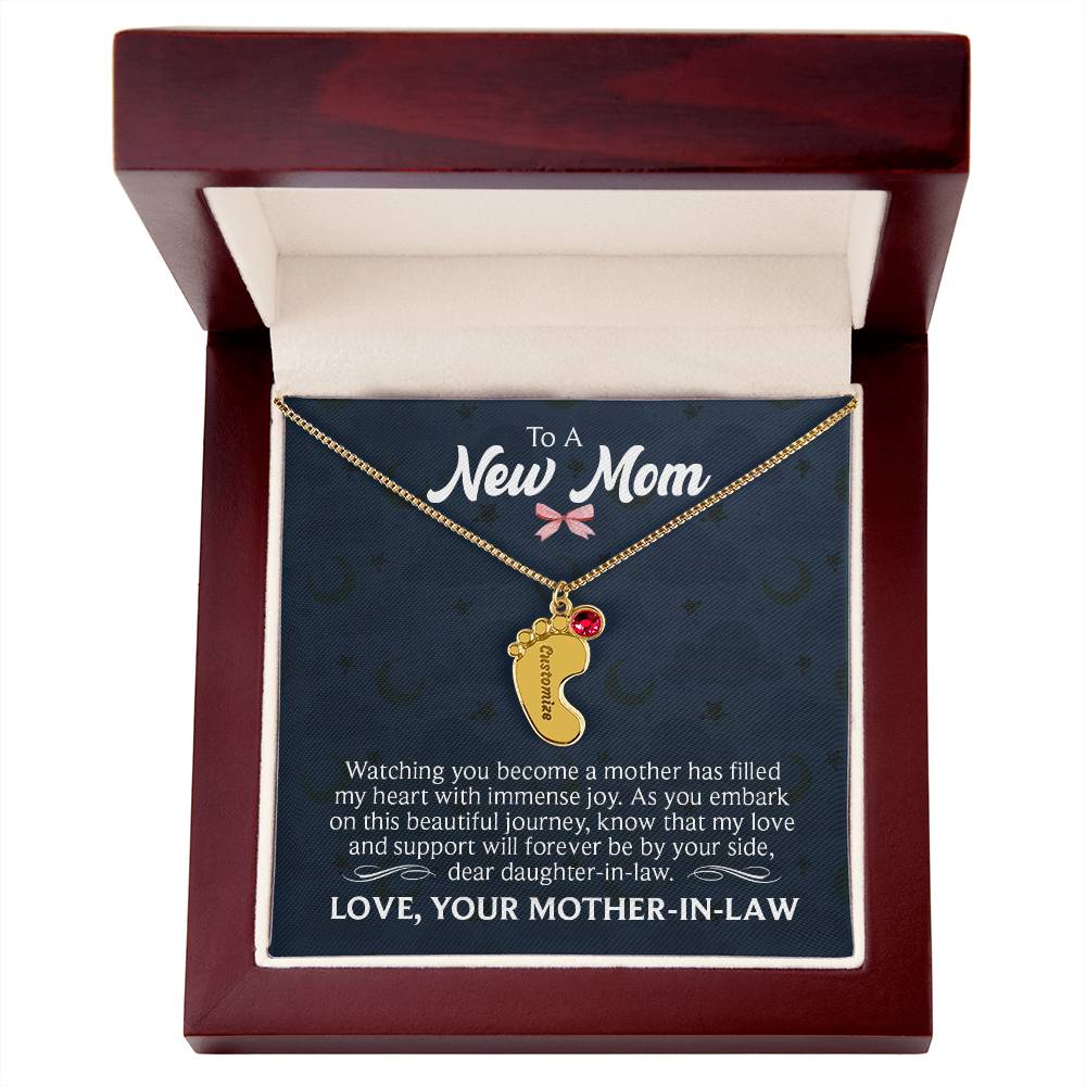 A New Mom - Birthstone Necklace