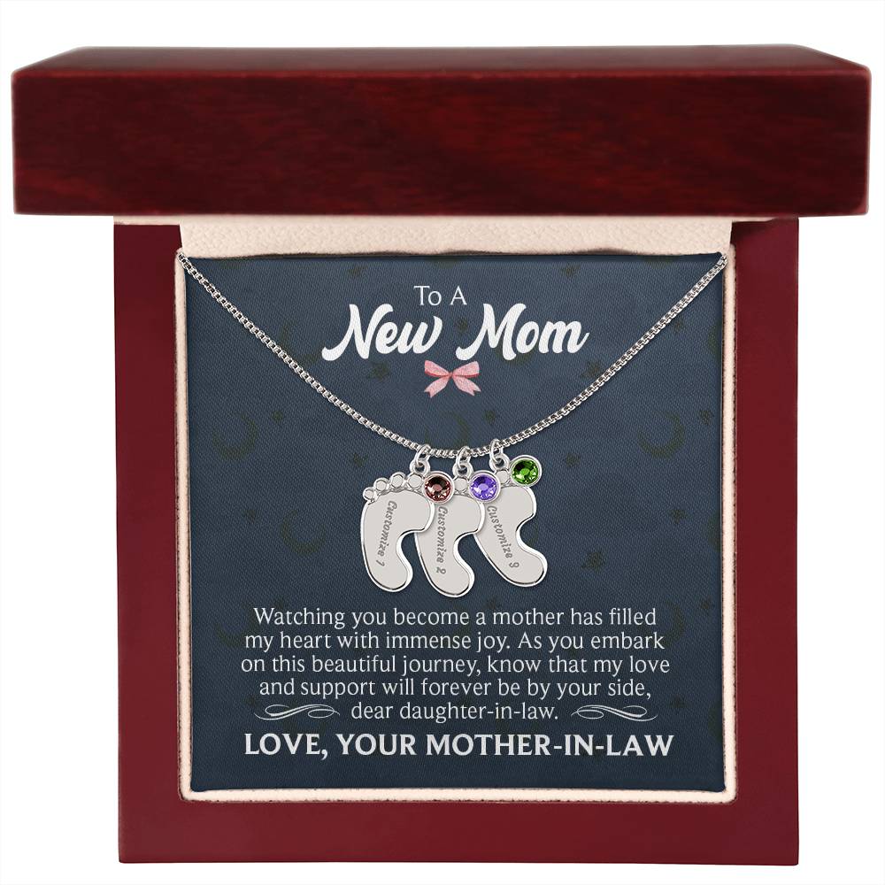 A New Mom - Birthstone Necklace