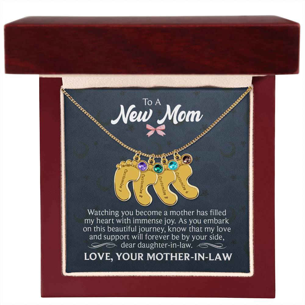 A New Mom - Birthstone Necklace