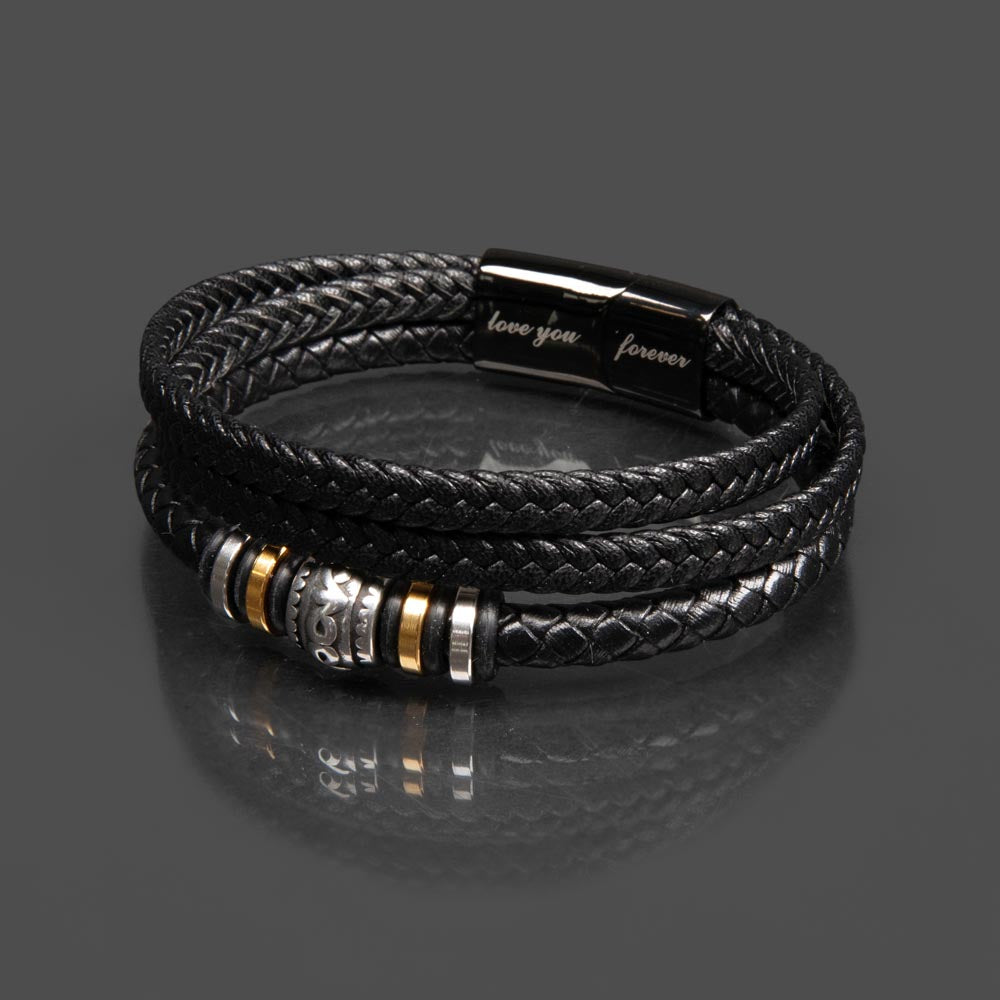 In Dad's arms - men's bracelet