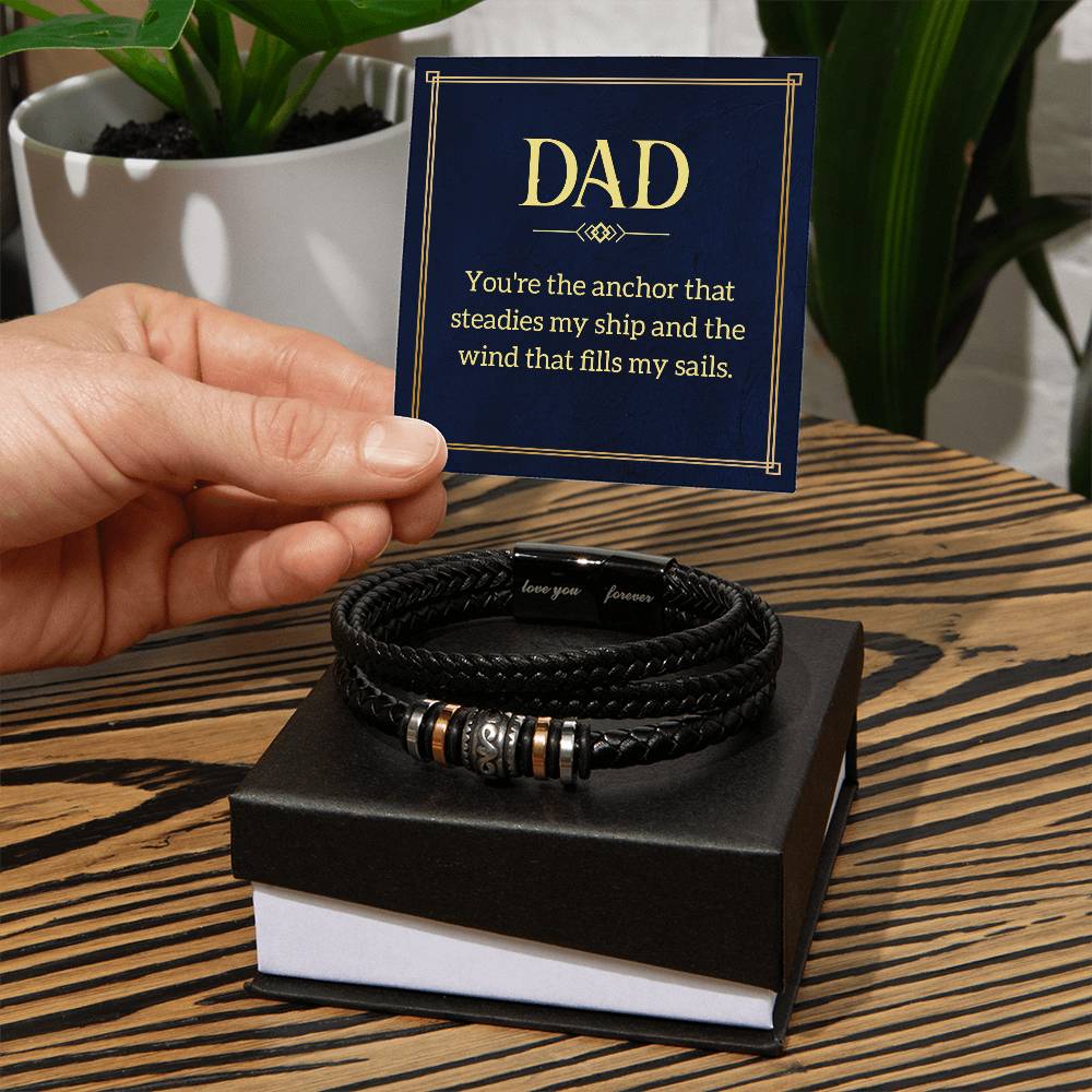 Dad my anchor - Men's bracelet