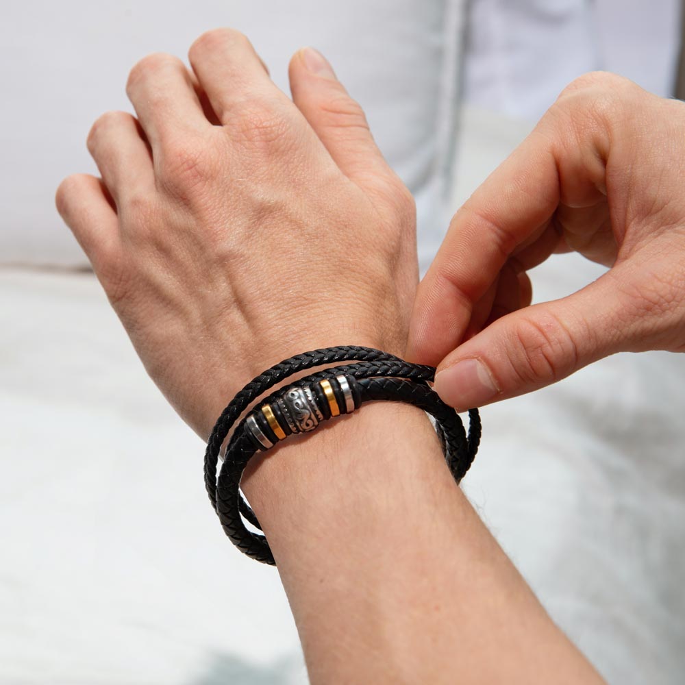 My Dad, My Rock - Men's bracelet
