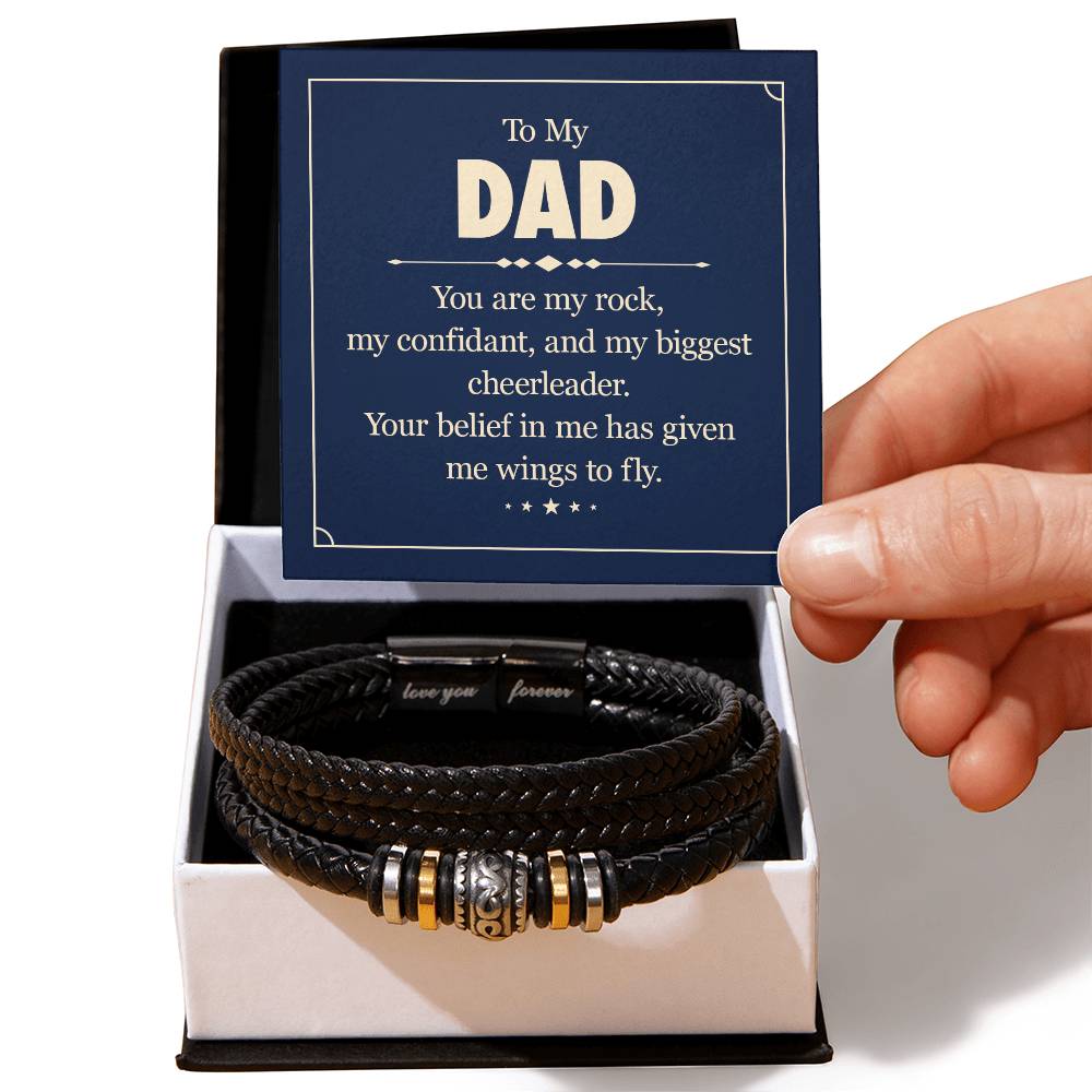 My Dad, My Rock - Men's bracelet