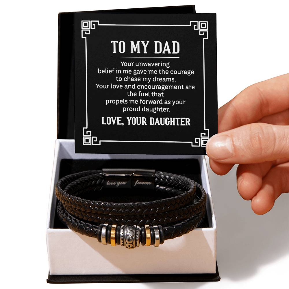 To Dad, Love Your Daughter - Men's bracelet