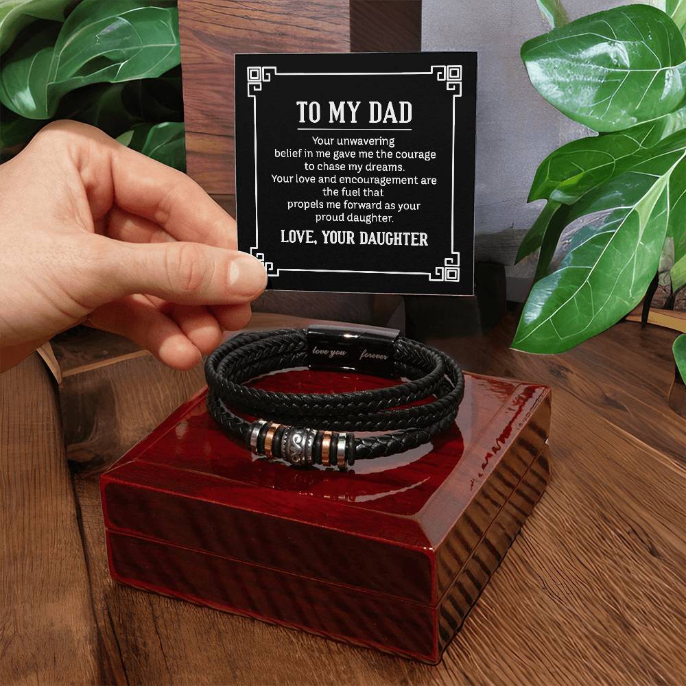 To Dad, Love Your Daughter - Men's bracelet