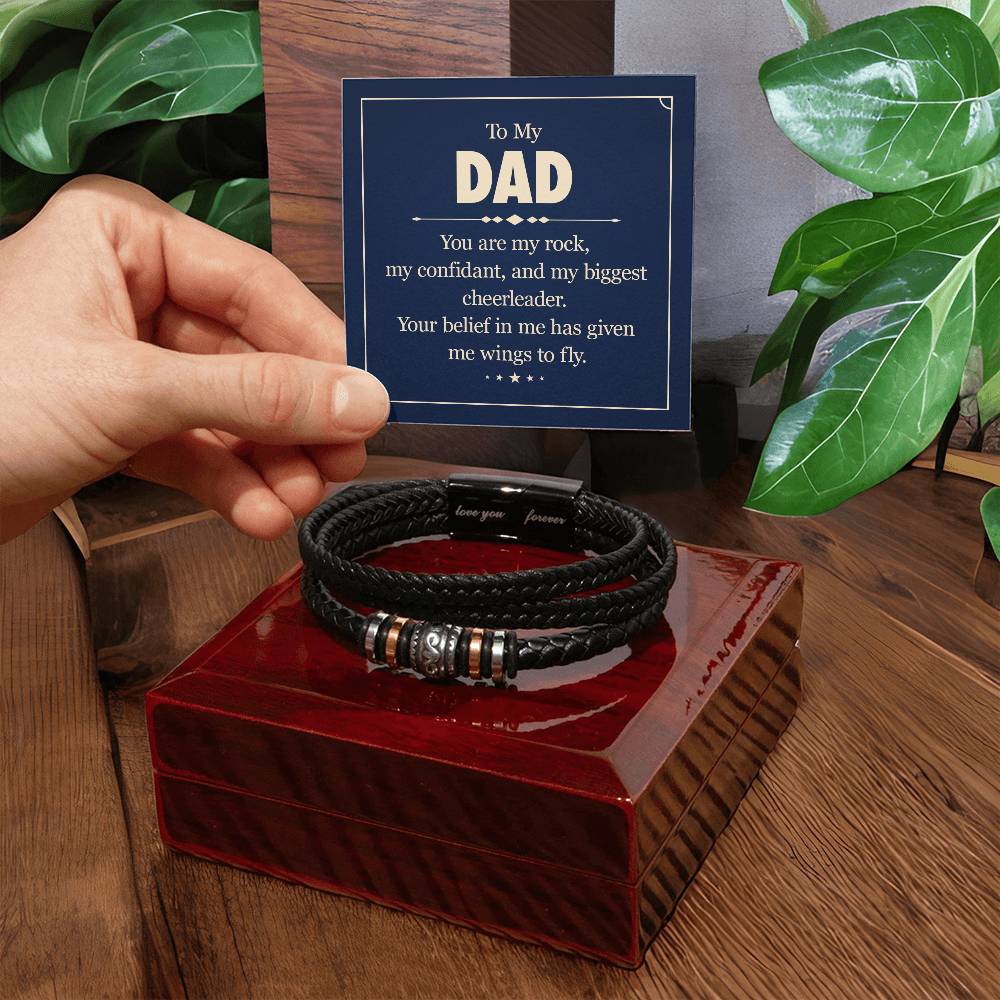 My Dad, My Rock - Men's bracelet