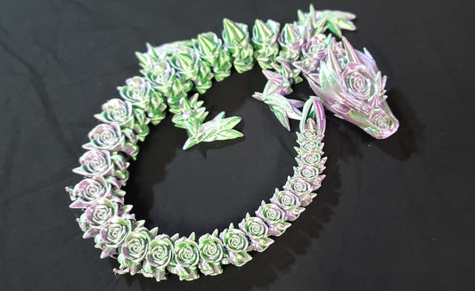 Purple/Green Silk Rose Dragon