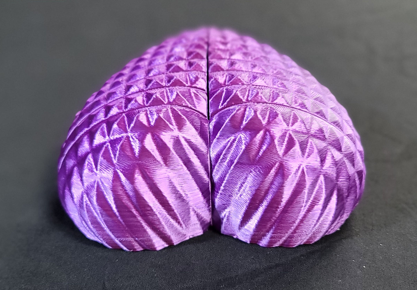 Open Heart Gift Box Silk Purple