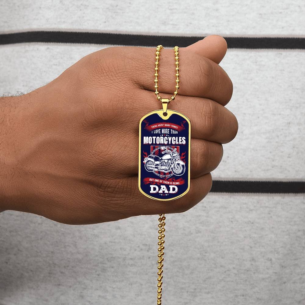 Motorcycle Dad - Dog Tag