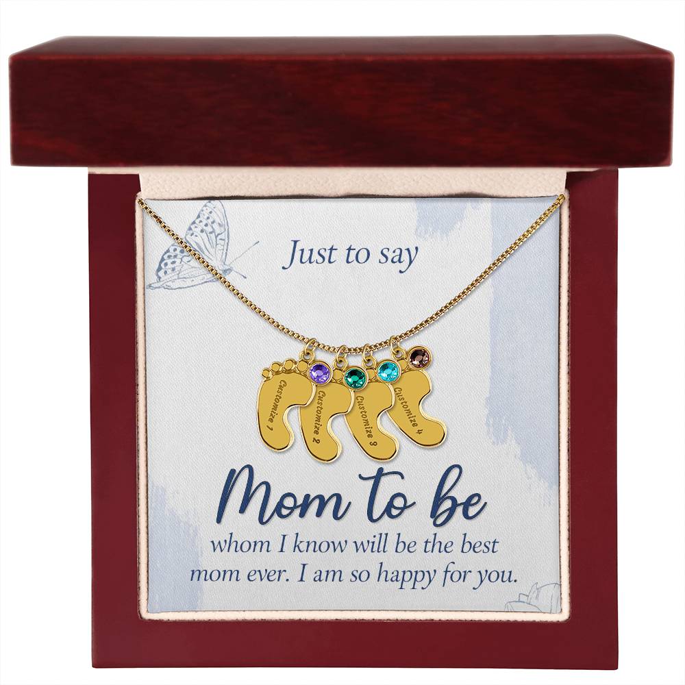 Mom to be - Birthstone necklace