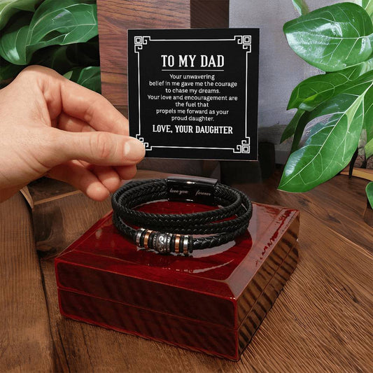To Dad, Love Your Daughter - Men's bracelet